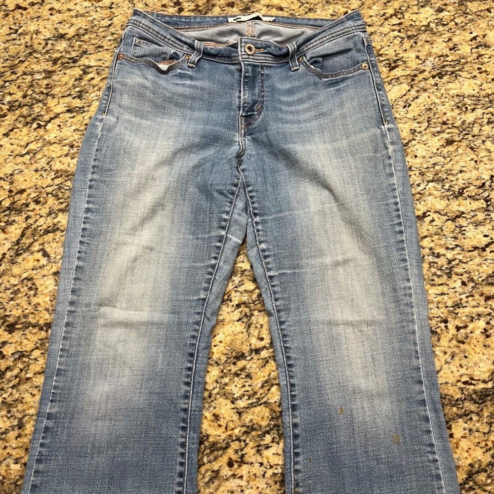 Levis 529 Curvy Bootcut Jeans Womens 12 Medium Wash Blue Denim Mid Rise 529-12